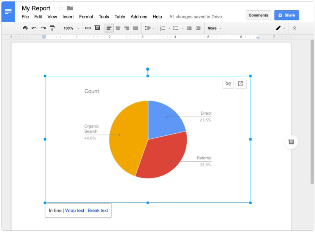 Insert a Chart from Google Sheets into a Google Doc
