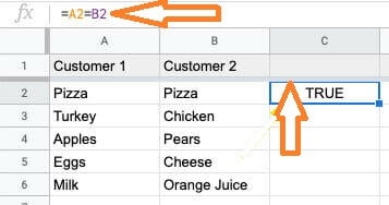 How to Compare Two Columns in Google Sheets