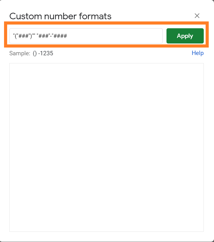 how to format phone number in google sheets