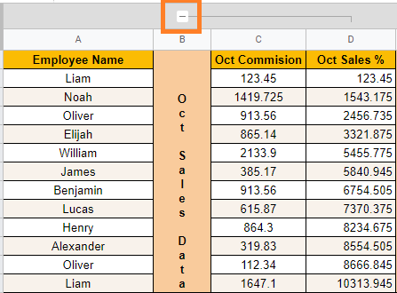 group columns in google sheets