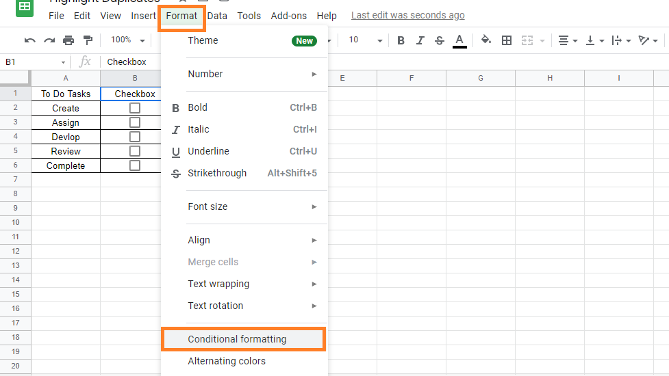 How To Add Checkbox In Google Sheets