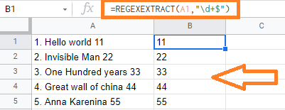 regexextract google sheets 