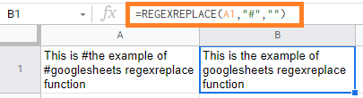 regexreplace google sheets