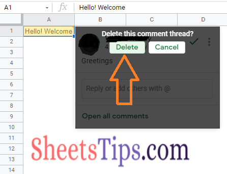 add comment google sheets 