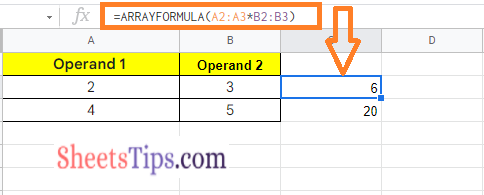 how to multiply in google sheets5