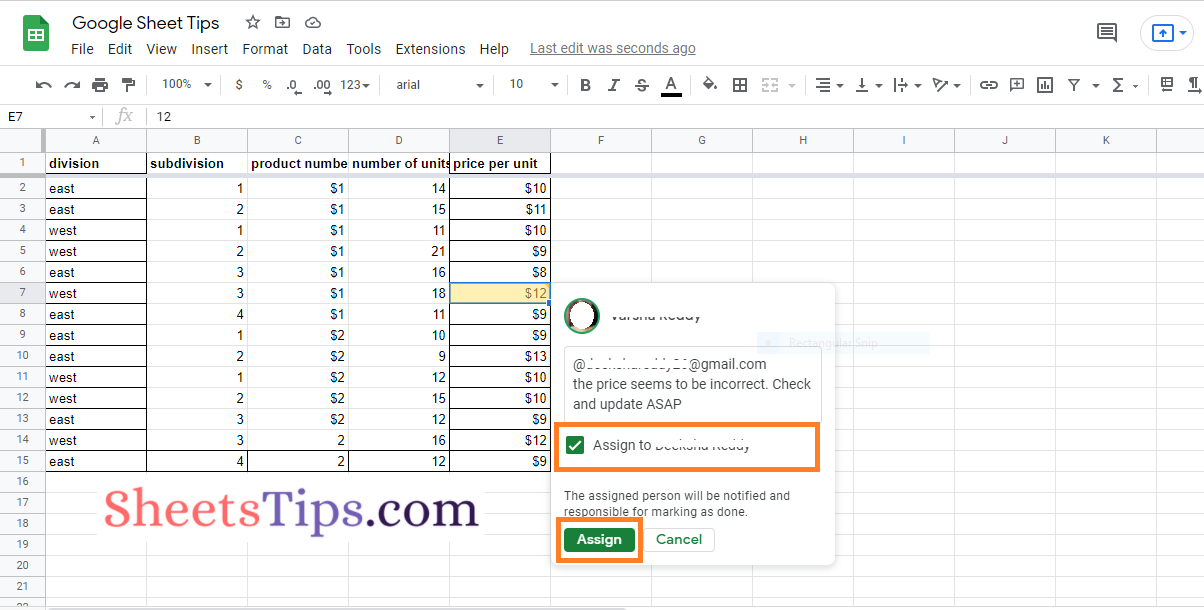 how to assign tasks in google sheets2