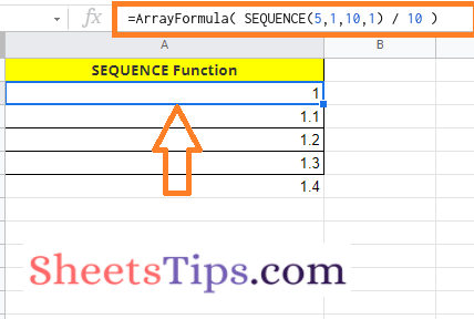 sequence function in google sheets7