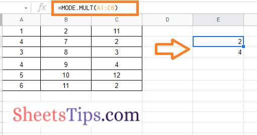 use-google-sheets-mode-function-to-find-frequently-occuring-values