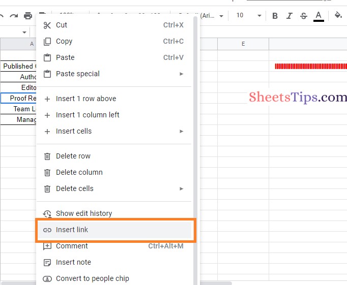 Jump To Cell Range in Google Sheets