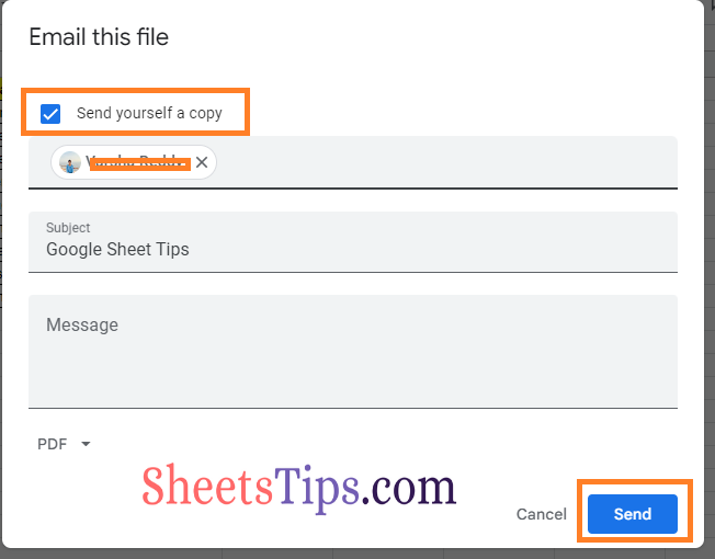 convert sheets to PDF