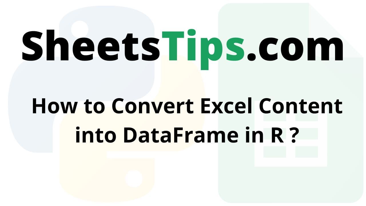 How to Convert Excel Content into DataFrame in R