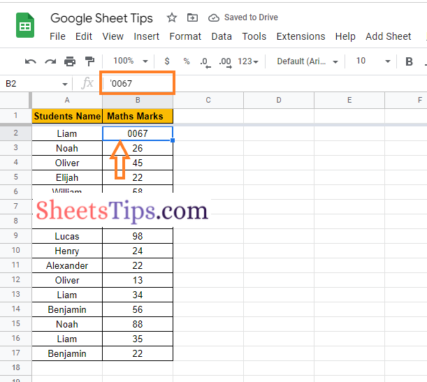 leading zeros in google sheets9
