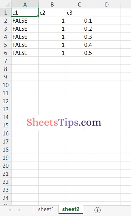 output excel file sheet2 from r