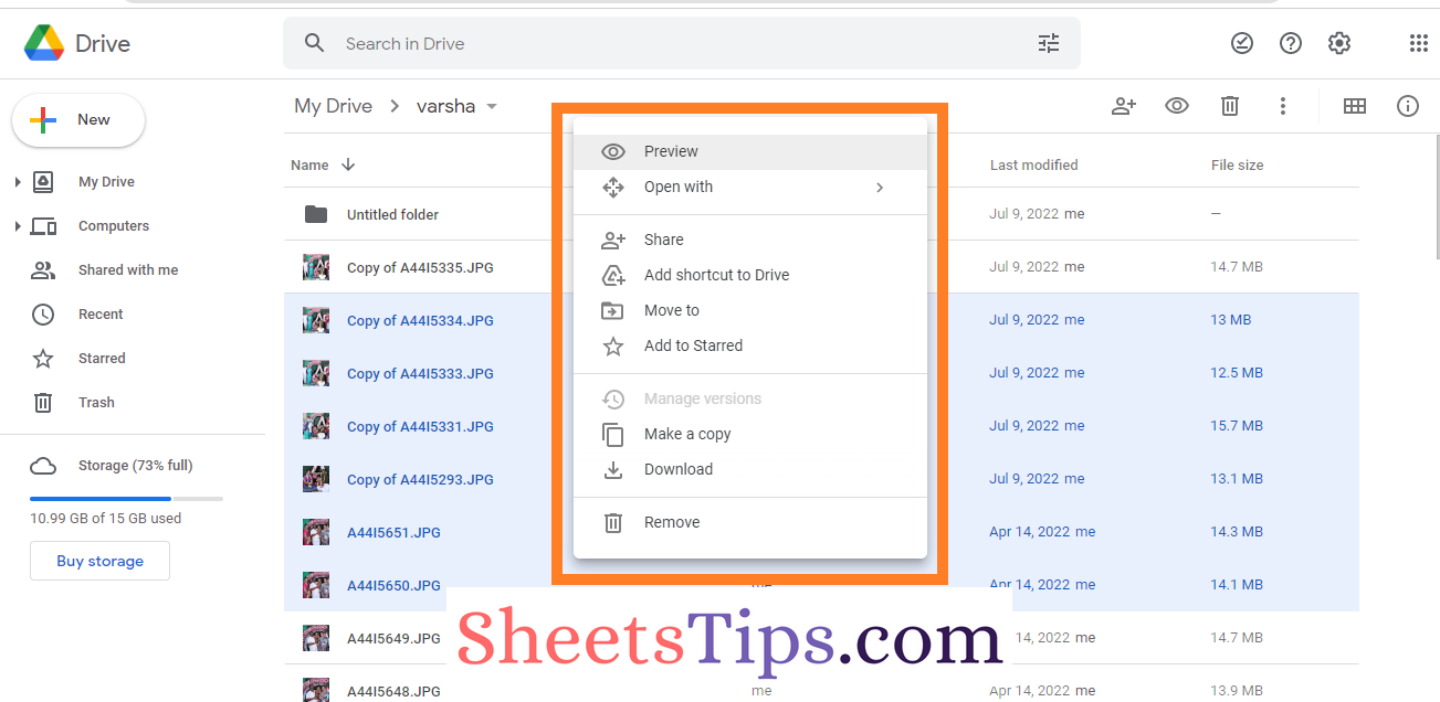 how to select multiple files in google drive3