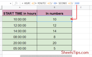 convert hours in numbers